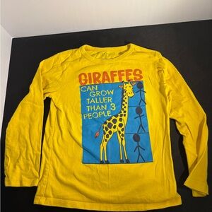 Place Yellow Giraffe Graphic Long Sleeve Tee